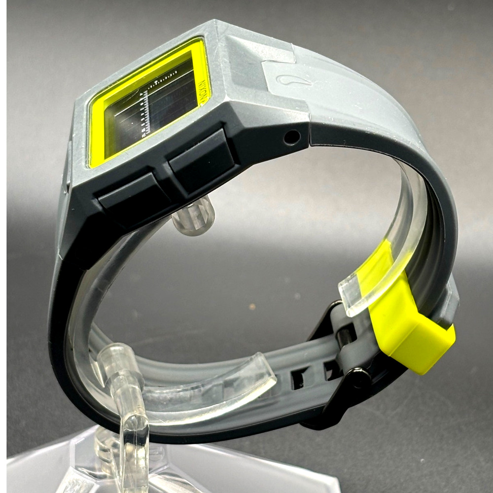 Nixon Lodown II Digital Tide Watch Gray Yellow Surf 100M Box Manual - Picture 11 of 17